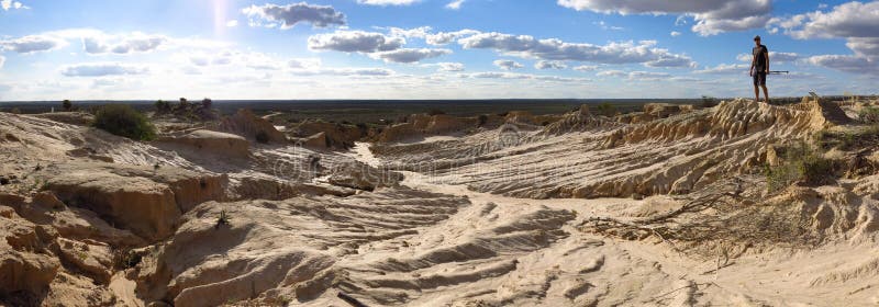 Panorama - Nationalpark des Mungos, NSW, Australien stockbilder Panorama - Nationalpark des Mungos, NSW, Australien stockbilder