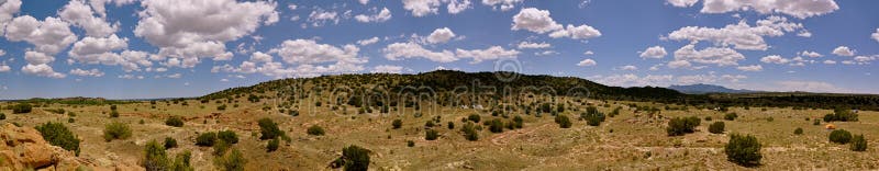 Panorama of New Mexico Landscape near Santa Fe