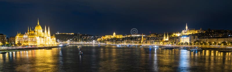 Panorama nocturne de Budapest