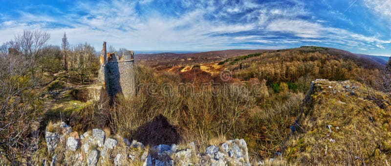 Panorama of Pajstun castle ruins