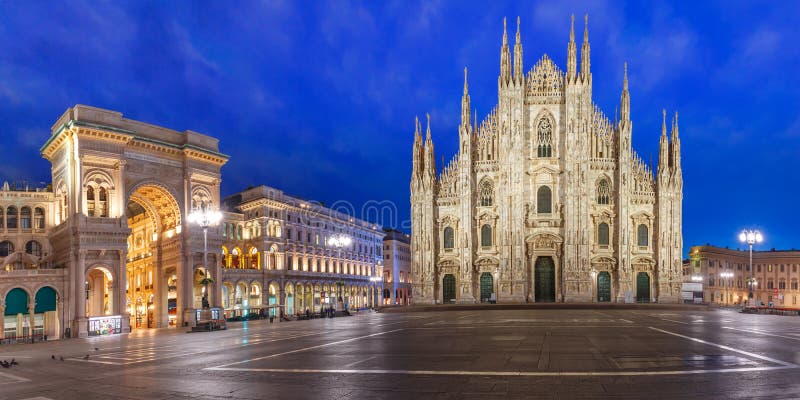 Milan Cathedral on Piazza Del Duomo, Milan, Italy Stock Photo - Image ...
