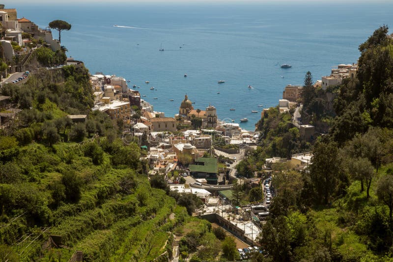 Panorama of Positano Town and Amalfi Coast, Italy Editorial Stock Photo ...