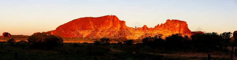 Panorama - Rainbow Valley, Southern Northern Territory, Australia Stock