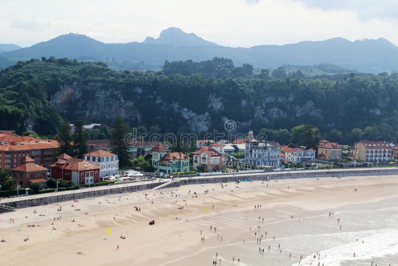 Panorama of Ribadesella beach, Spain