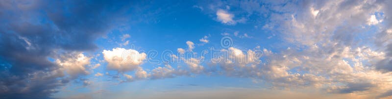 Panorama of the sky. stock image