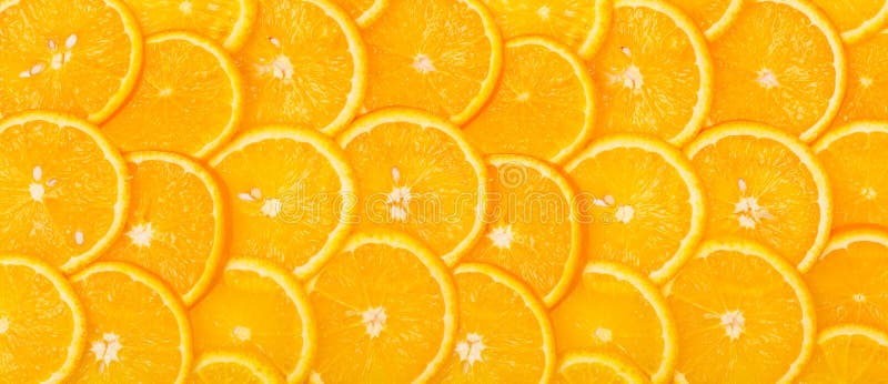 Panorama from Sliced orange background