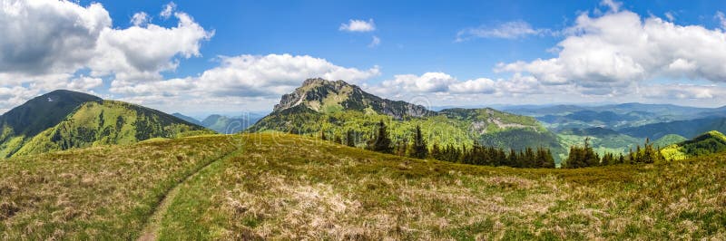 Panorama from spring Little Fatra National Park, Slovakia