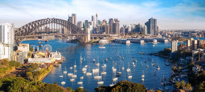 Panorama of Sydney city, cityscape of New South Wales