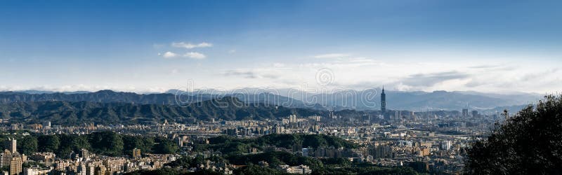 Panorama of Taipei City in Taiwan stock photography Panorama of Taipei City in Taiwan stock photography