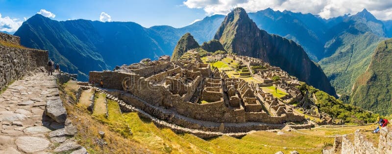 Panorama Tajemniczy miasto - Mach Picchu, Peru, Ameryka Południowa Incan ruiny
