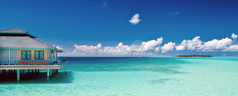 Panorama tropicale della spiaggia