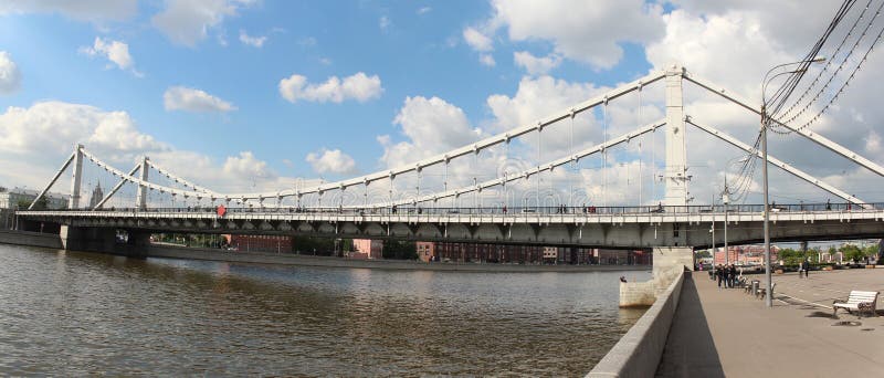 Panorama van de Krimbrug stock afbeeldingen