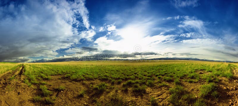 Panorama van een landschap van Montana royalty-vrije stock foto's Panorama van een landschap van Montana royalty-vrije stock foto's