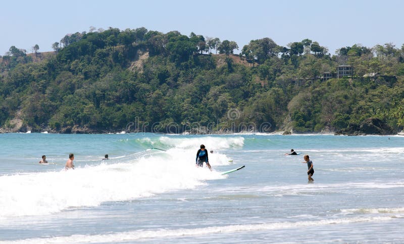 Panoramic view of Manuel Antonio national park beach in Costa Rica, most beautiful beaches in the world, Central America pacific ocean. Panoramic view of Manuel Antonio national park beach in Costa Rica, most beautiful beaches in the world, Central America pacific ocean