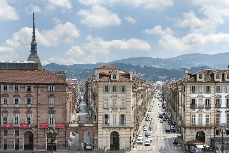 Panorama van Turijn, Italië royalty-vrije stock foto Panorama van Turijn, Italië royalty-vrije stock foto