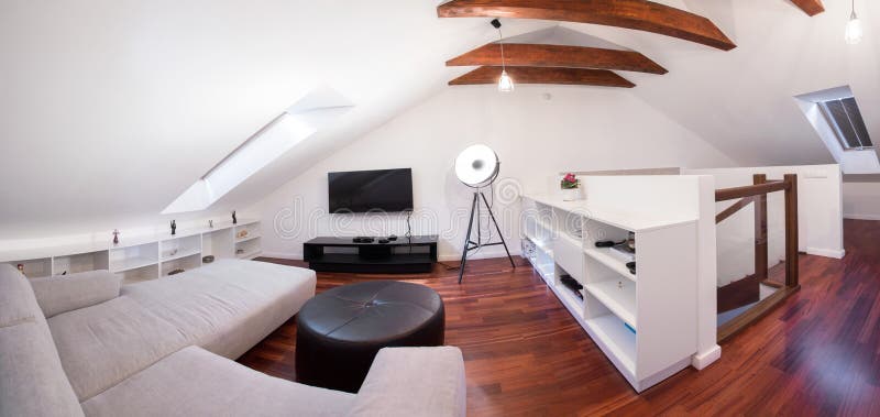 Panorama van woonkamer stock afbeeldingen Panorama van woonkamer stock afbeeldingen