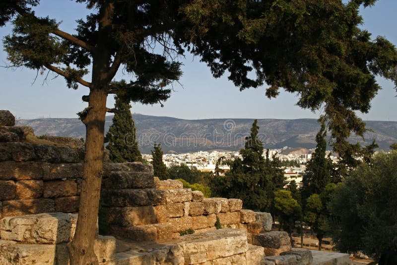 Panorama view of Athens. Greece stock image