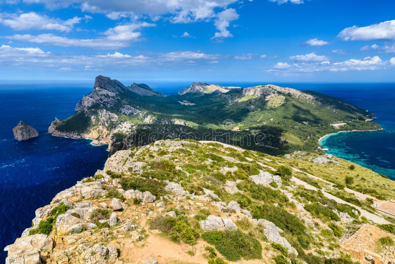 Panorama View of Cap De Formentor - Wild Coast of Mallorca, Spain Stock ...