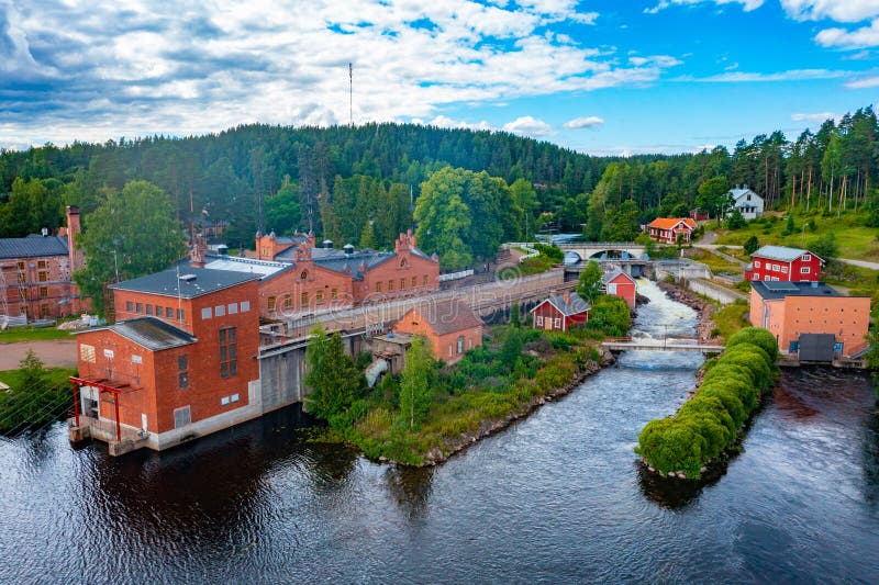 Panorama view of Historical Verla paper mill in Finland