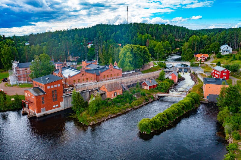 Panorama view of Historical Verla paper mill in Finland