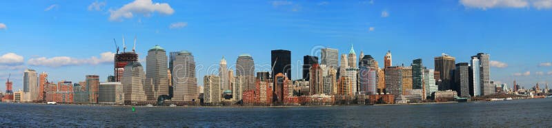 The Panorama View of Lower Manhattan Skyline