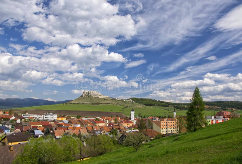 Panoramatický pohľad na mesto Spišské Podhradie, Slovensko