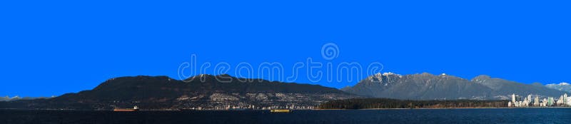 Panorama of Water, Forest and Mountains