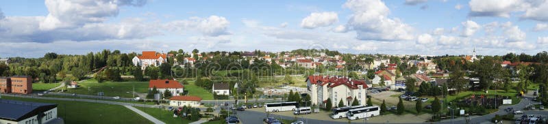 Panorama miasta Wieliczka w Polsce fotografia stock