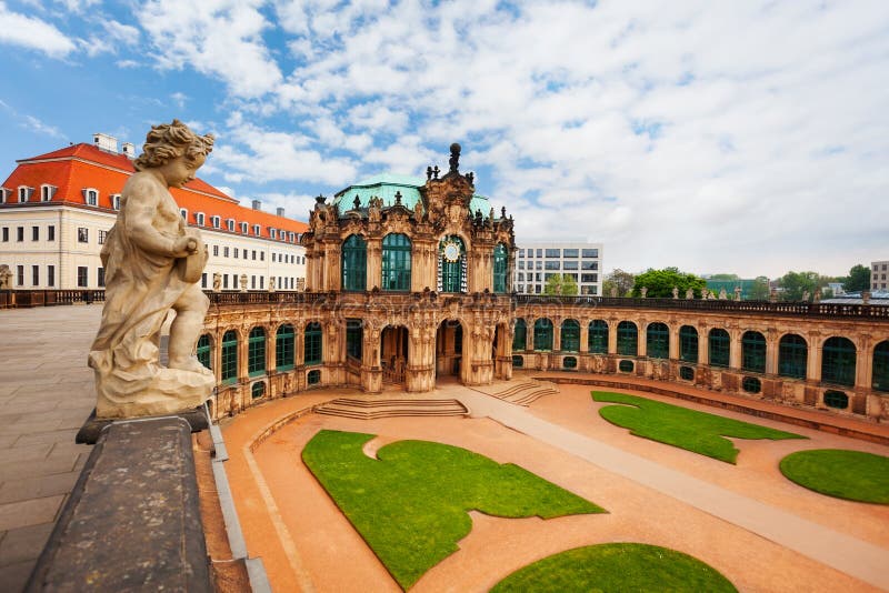 Panorama and Yard of the Art Gallery in Dresden Stock Photo Image of
