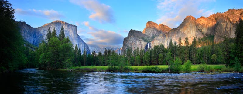 Panorama zmierzch Yosemite