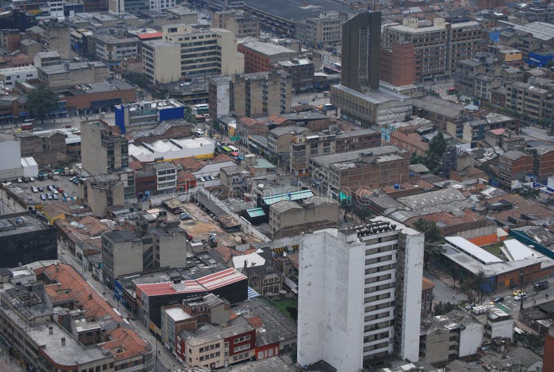 Panoramablick des Stadtzentrums von Bogota lizenzfreie stockfotografie Panoramablick des Stadtzentrums von Bogota lizenzfreie stockfotografie