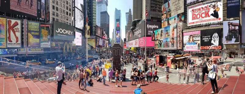 Panoramablick des Times Square stockbild Panoramablick des Times Square stockbild
