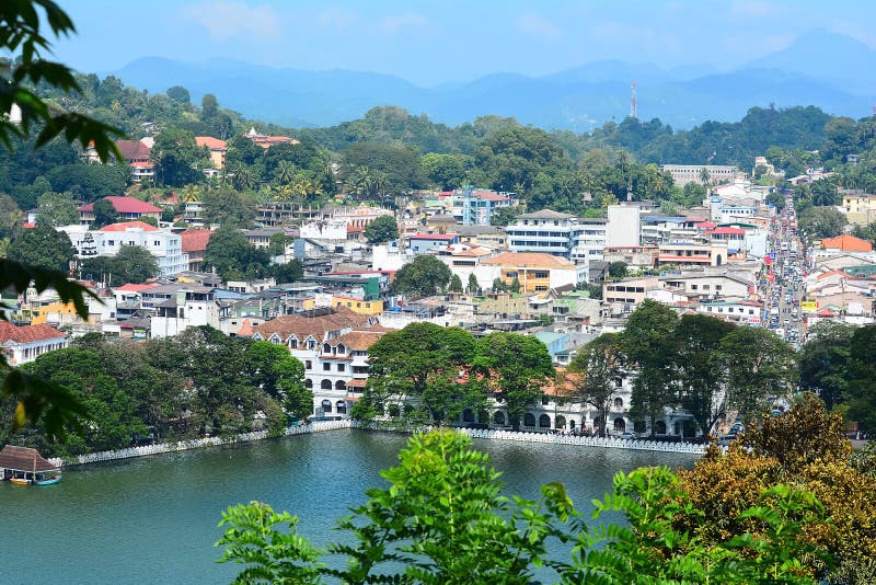 Panoramablick Von Kandy-Stadt, Sri Lanka Kandy Redaktionelles Foto