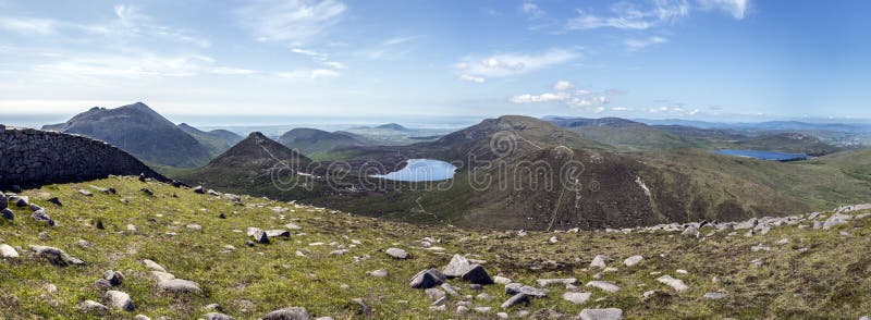 PanoramaMourne berg norr Irland arkivbilder PanoramaMourne berg norr Irland arkivbilder