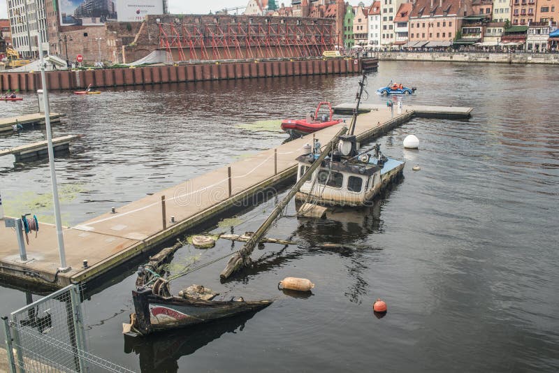 Panoramasikt av Gdansk royaltyfri fotografi Panoramasikt av Gdansk royaltyfri fotografi