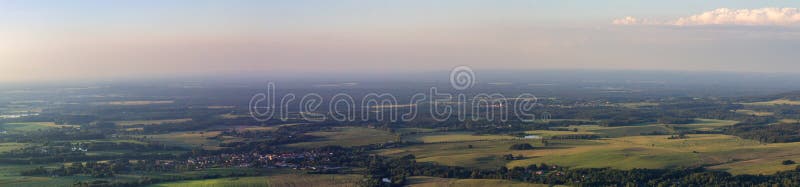 Panoramatic widok od Kravi góry, czecha krajobraz obraz royalty free Panoramatic widok od Kravi góry, czecha krajobraz obraz royalty free