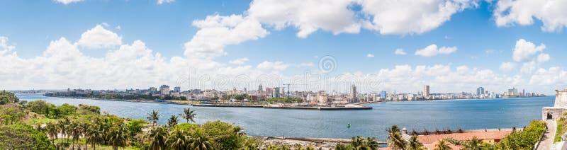 Panoramautsikt av cityscapen i havannacigarren, Kuba arkivbild Panoramautsikt av cityscapen i havannacigarren, Kuba arkivbild