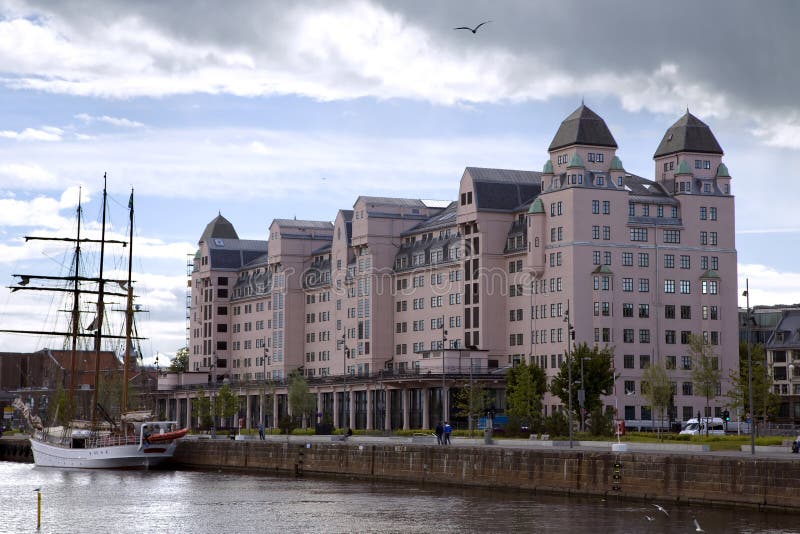 Panoramautsikt av den Oslo staden arkivbilder Panoramautsikt av den Oslo staden arkivbilder