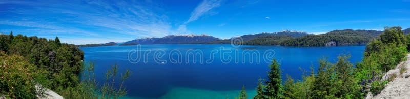 Panoramautsikt Av Nahuel Huapi Lake, Nära Bariloche, Argentina ...