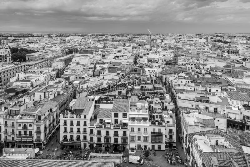 Panoramautsikt av Seville, Spanien royaltyfri foto Panoramautsikt av Seville, Spanien royaltyfri foto