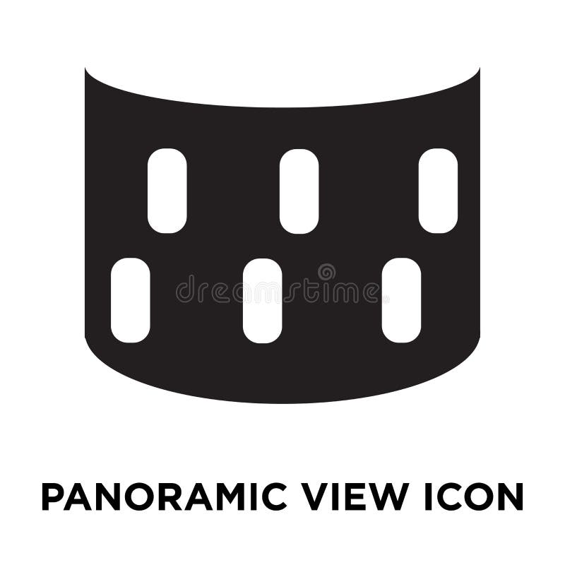 Panoramautsiktsymbolsvektor som isoleras på vit bakgrund, logo Co royaltyfri illustrationer Panoramautsiktsymbolsvektor som isoleras på vit bakgrund, logo Co royaltyfri illustrationer