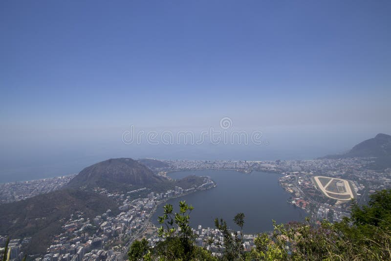 Panoramatický letecký pohľad z mesto z brazília.