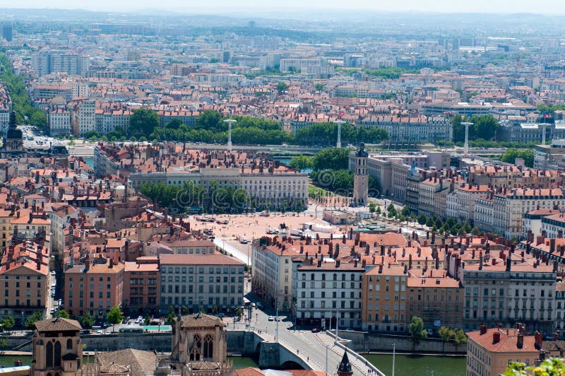 Panoramic aerial view at Lyon