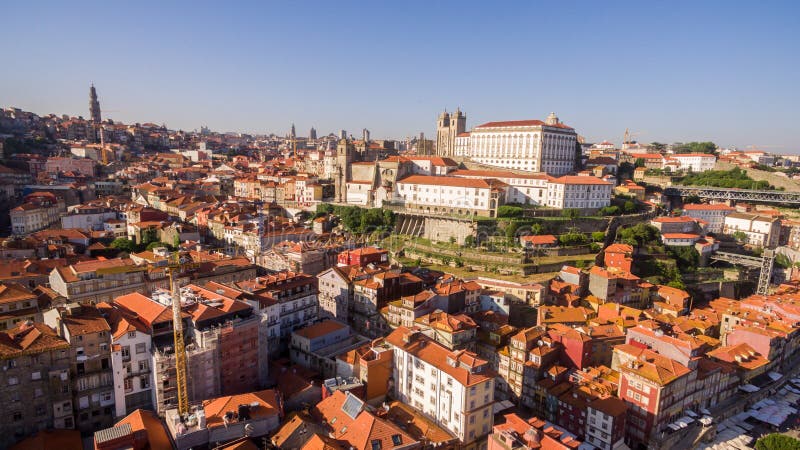 Panoramic aerial view of Porto in a beautiful summer day, Portugal royalty free stock photo Panoramic aerial view of Porto in a beautiful summer day, Portugal royalty free stock photo