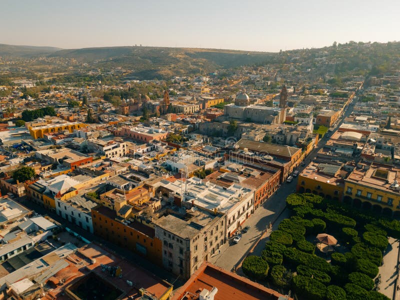 Panoramic Aerial View of San Miguel De Allende, Mexico Stock Photo