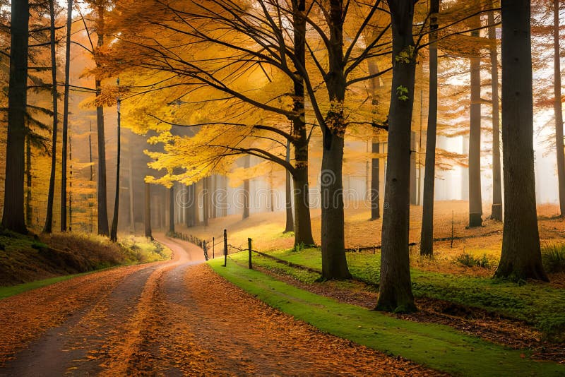 Panoramic Autumn Forest Landscape Stock Illustration Illustration Of Panoramic Autumn Forest Landscape Stock Illustration Illustration Of