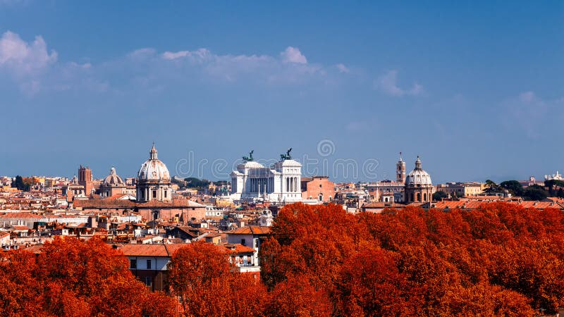 Panoramic autumn view over the historic center of Rome, Italy fr royalty free stock photos Panoramic autumn view over the historic center of Rome, Italy fr royalty free stock photos