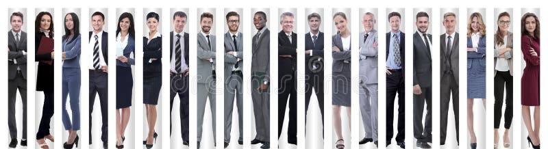 Panoramic collage of groups of successful employees. stock images Panoramic collage of groups of successful employees. stock images