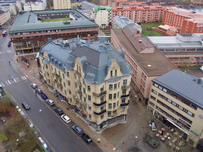 Panoramic image of Orebro editorial photo. Image of historic - 115616016