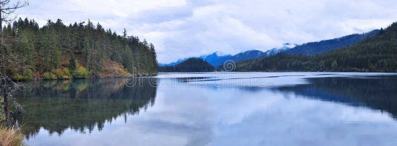 Panoramic on the lake.